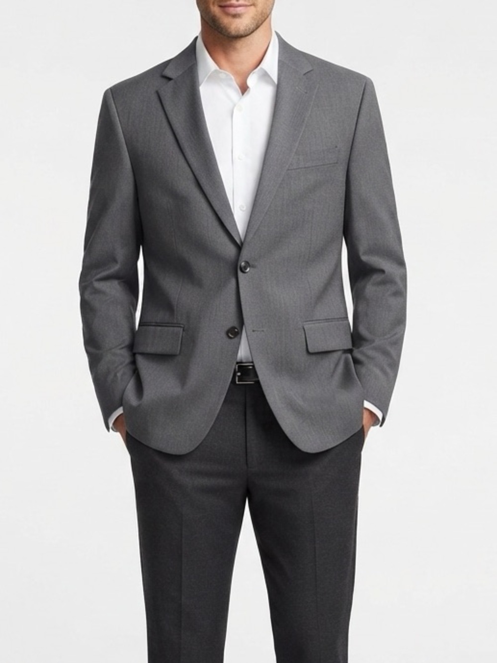 Van Heusen Gray Two-Button Blazer Jacket - 38R